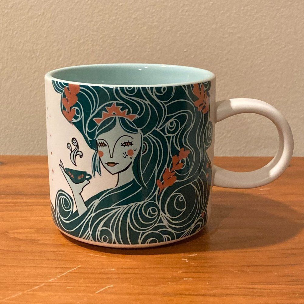 Starbucks 2018 Classic Coffee Mug Holiday Siren Mermaid Limited 12 Oz